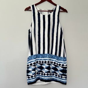 Lulu’s Blue + White Shift Dress